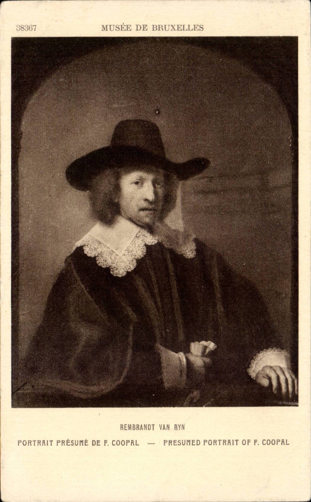 CPA Rembrandt Van Ryn Portrait presume de F Coopal Musee de Bruxelles