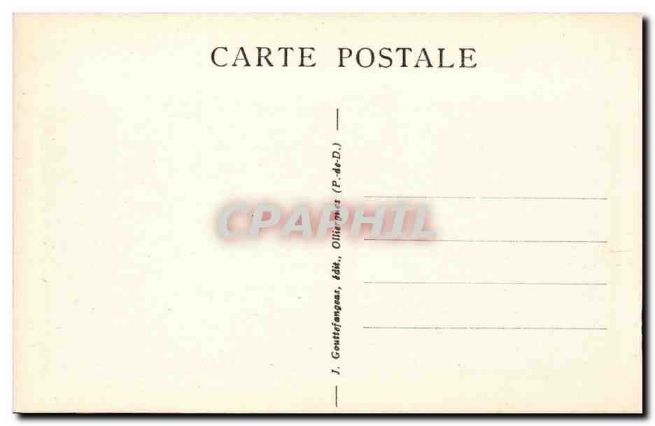 L'Auvergne — Route Malviale, Roche Tuilière et Roche Sanadoire — J. Gouttefangeas (P.-de-D.) — Verso