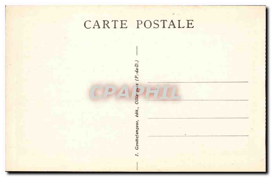 Le Mont-Dore, vom Gipfel des Capucin gesehen — Panoramablick — J. Gottliefangéas, Verlag (P.-de-D.) — Rückseite