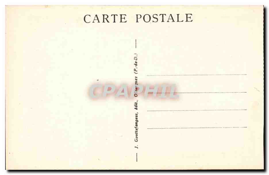 CPA Auvergne Mont Dore Funiculaire du Capucin — Verso
