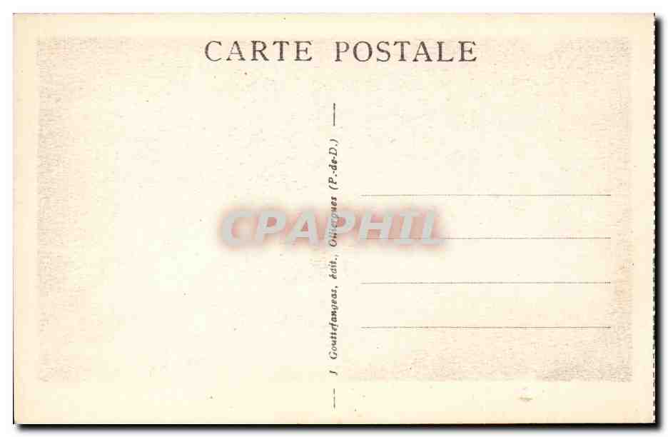 CPA Auvergne Mont Dore Sous bois au slaon du Capucin — Verso