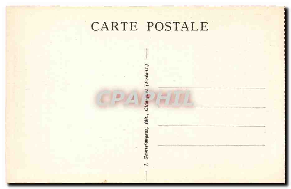 CPA Auvergne Le Mont Dore Le casino — Rückseite