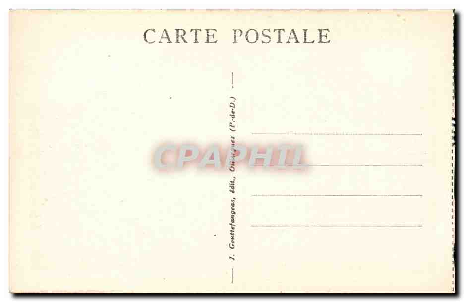 CPA Auvergne Le Mont Dore Place Bertrand — Verso
