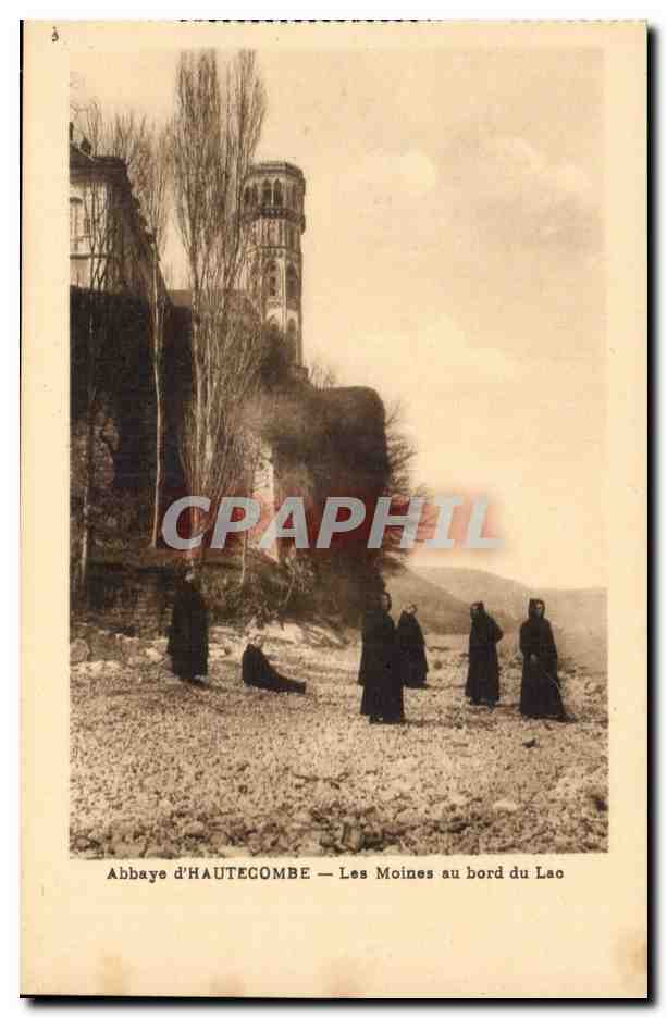 Aix les Bains - Abbaye d'Hautecombe - Les Moines au Bord du lac - CPA 