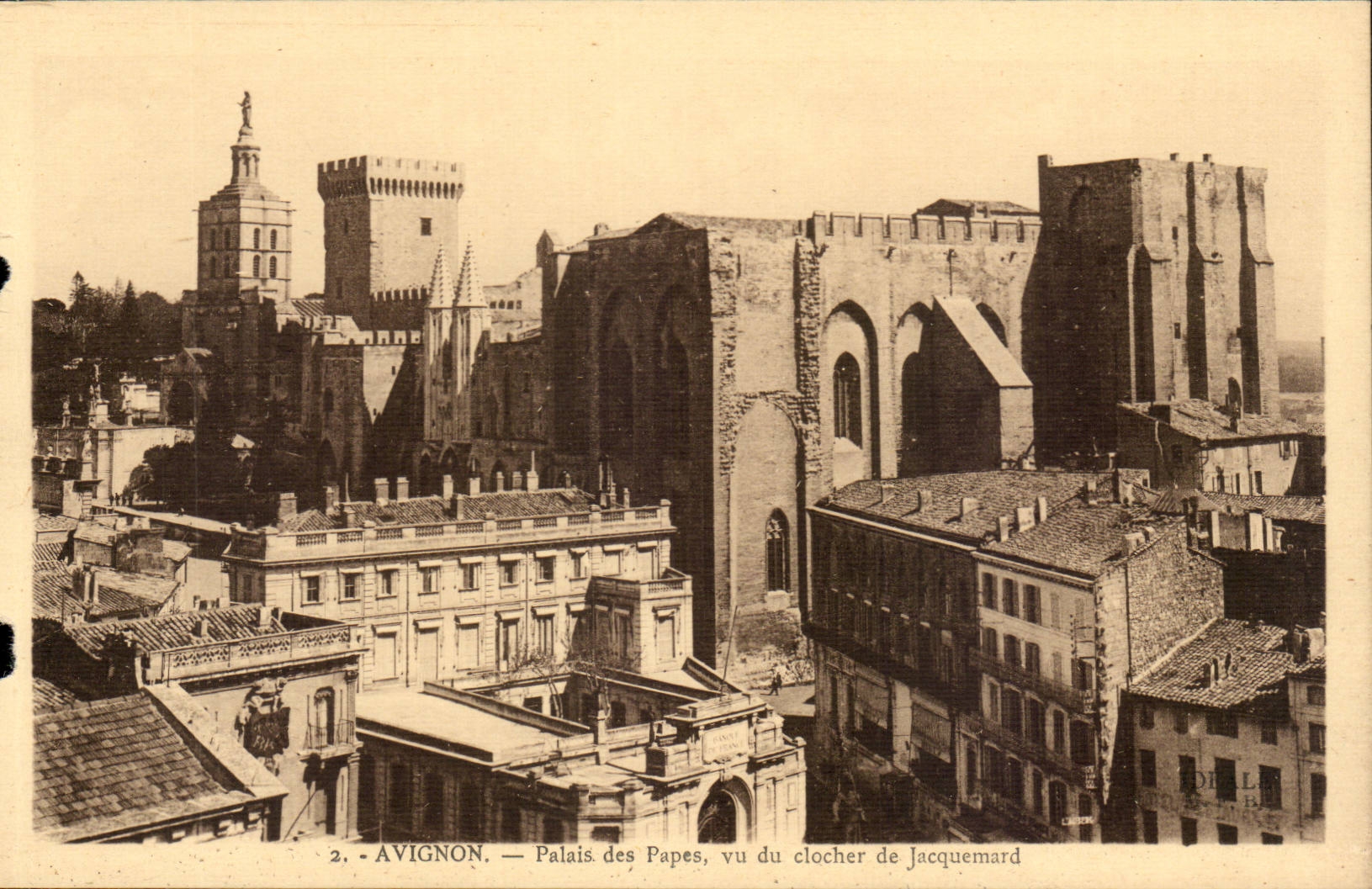 Avignon- Palais des Papes vu du Clocher - CPA 