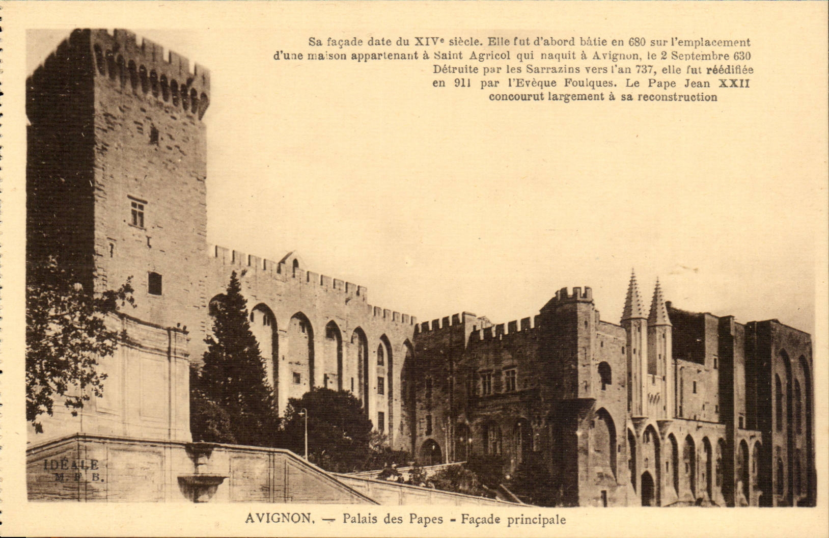 Avignon- Palais des Papes - Facade Principal - CPA 