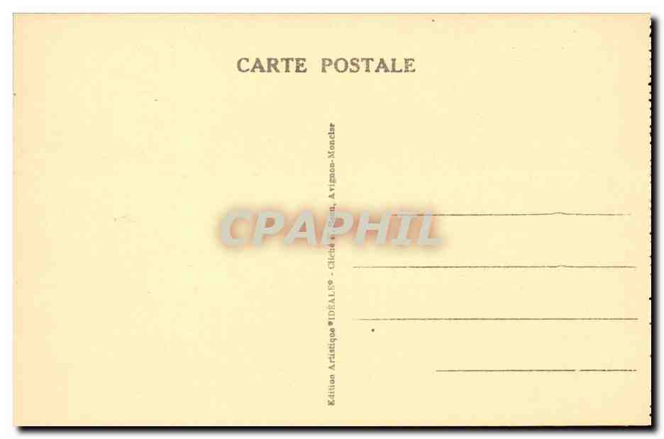 Avignon- Palais des Papes - Facade Principal - CPA  — Verso