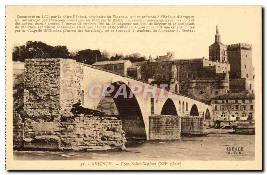 Avignon- Pont St Benezet - CPA 