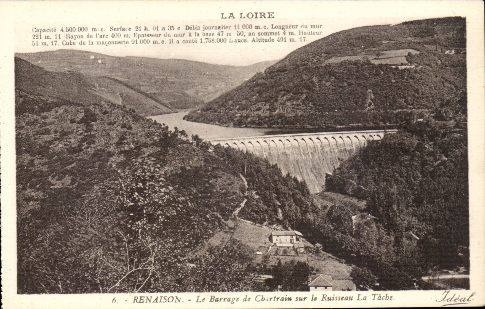 Le Barrage de Chirtrain sur le Ruisseau La Tâche — RENAISSON — Éditeur Idéal, n°6