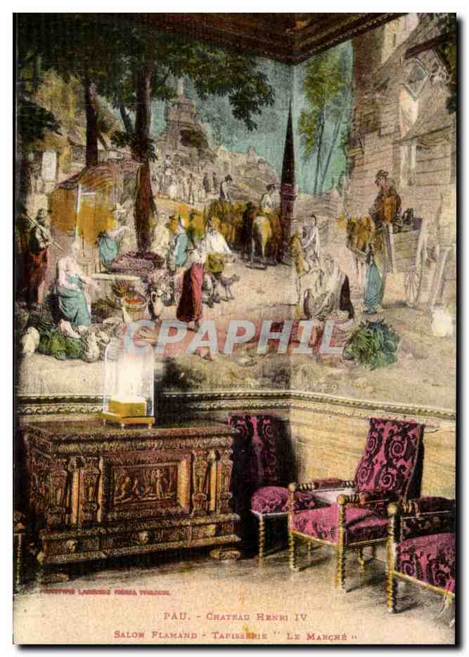 Pau - Château Henri IV - Salon Flamand - Tapisserie 'Le Marché'