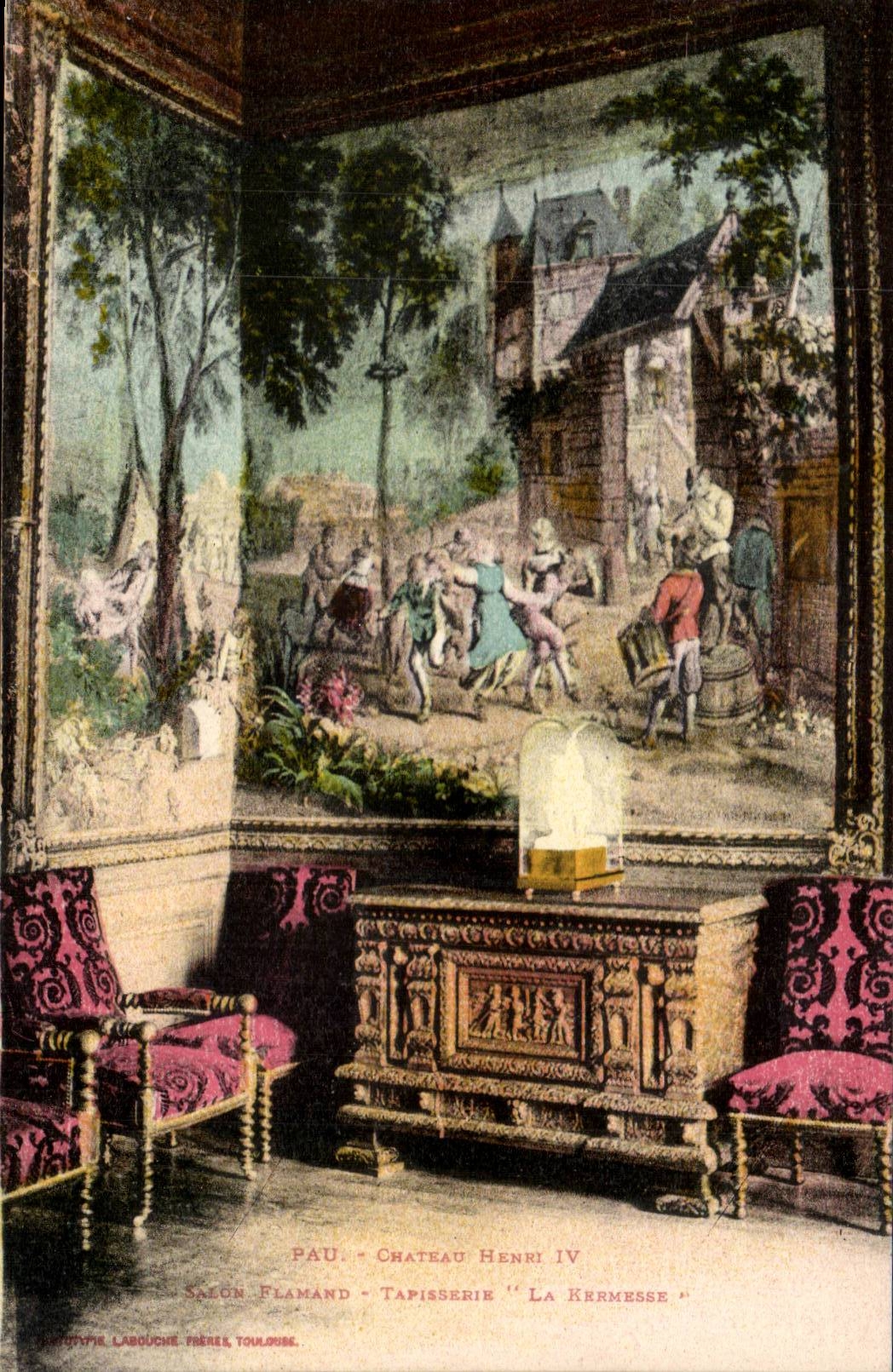 Pau - Chateau Henri IV - Salon Flamand - Tapisserie Le Marche CPA 