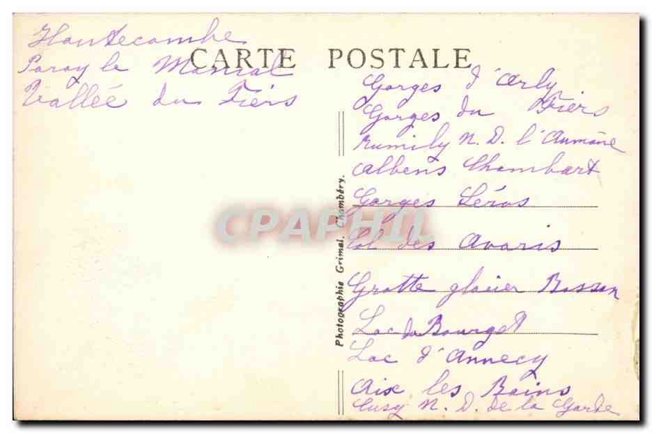 Route de St Laurent du Pont a la Grande Chartreuse - Oratoire Saint Bruno - CPA  — Rückseite