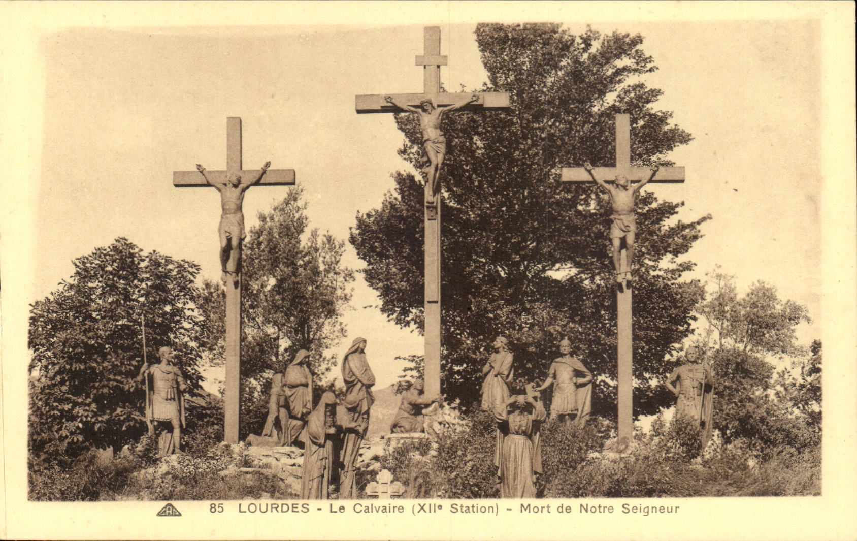 Lourdes - Le Calvaire - XII Station - Mort de Notre Seigneur - CPA 