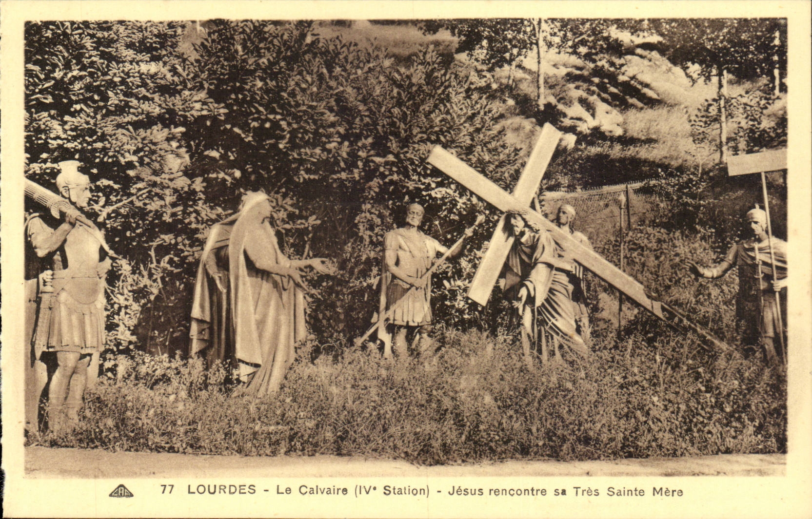 Lourdes - Le Calvaire (IVe Station) - Jésus rencontre sa Très Sainte Mère