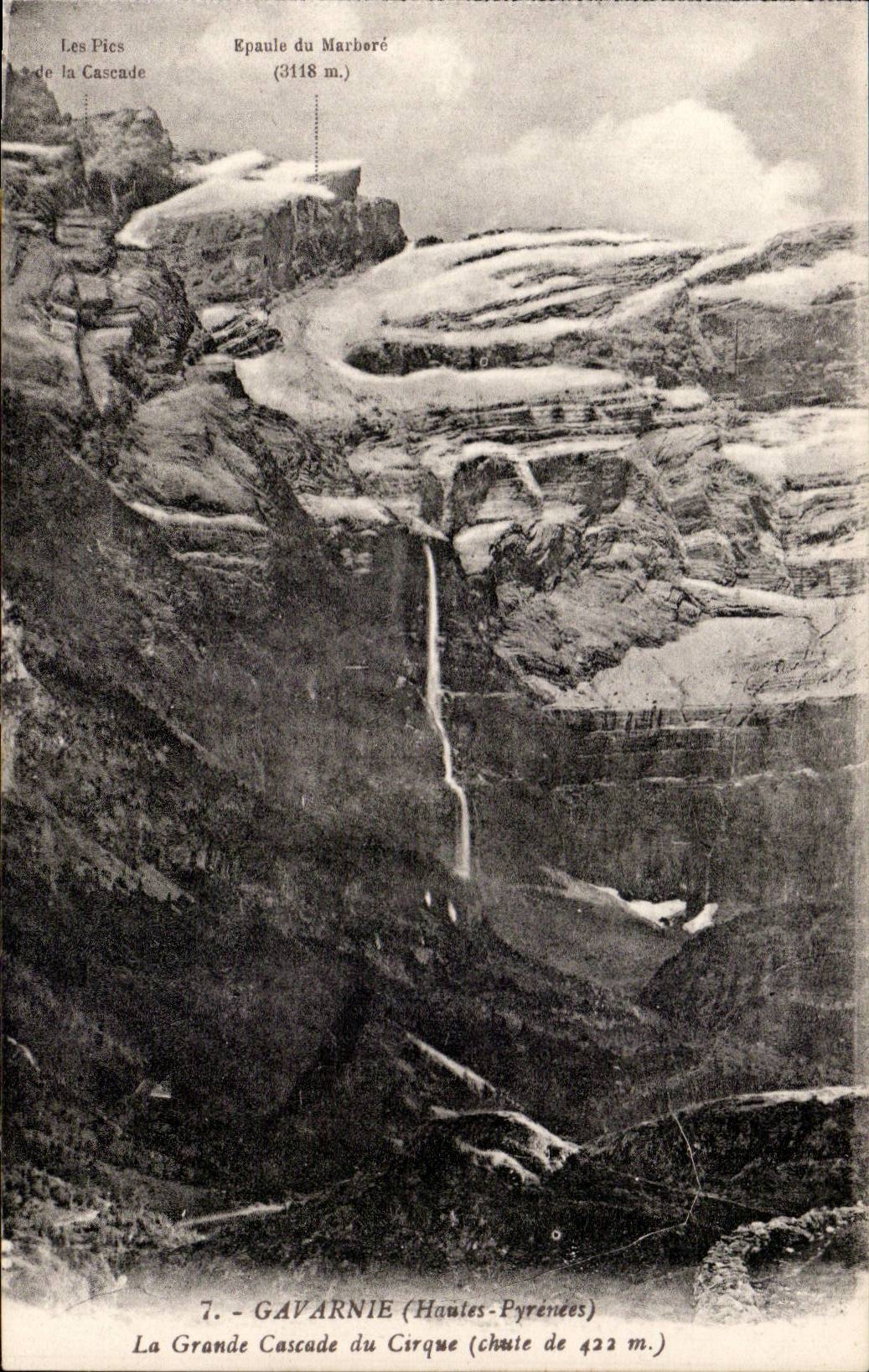 Gavarnie - La Grande Cascade du Cirque - CPA 