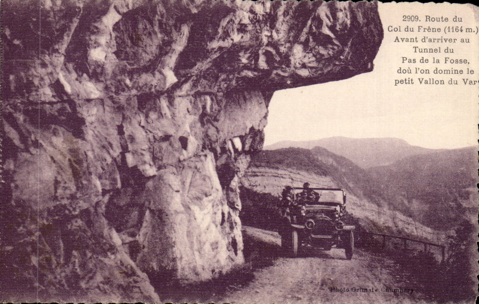 Route du Col du Frene - D'avant arriver au Tunnel du Pas de la Fosse - CPA 