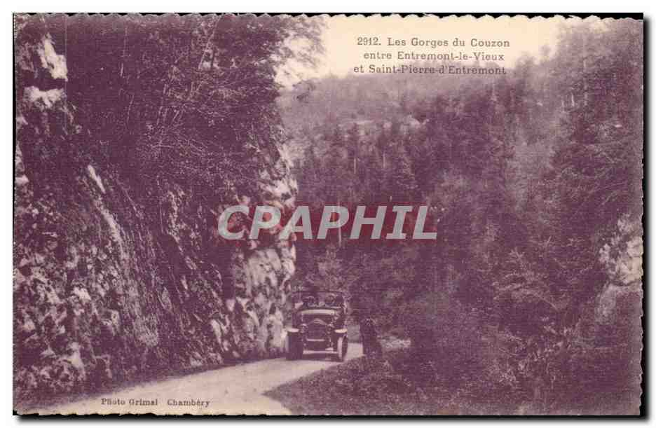Entre Entremont le Vieux et St Pierre d'entremont - Les Gorges du Couzon - CPA Automobile