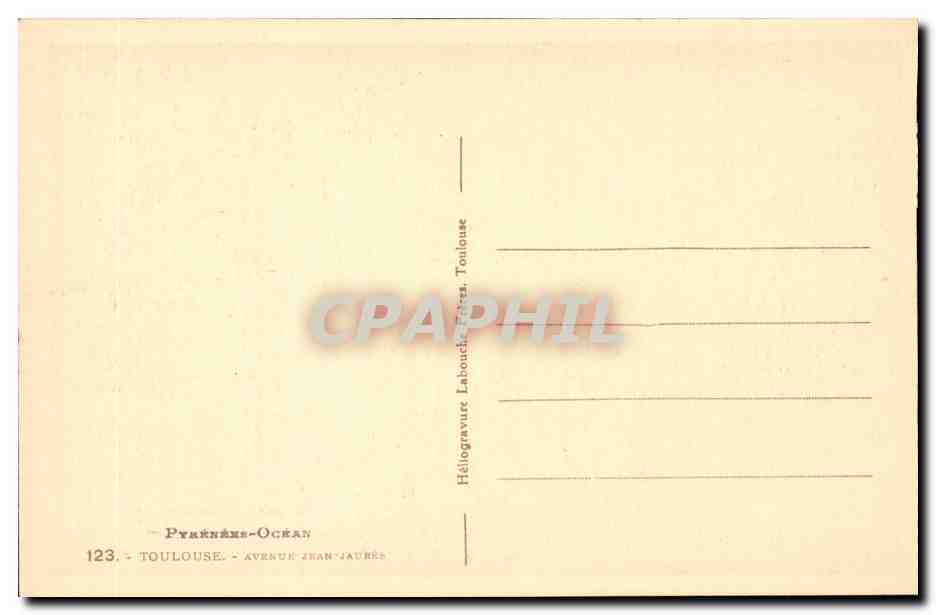 Place Jean-Jaurès — Toulouse — Hélios 64 — Verso