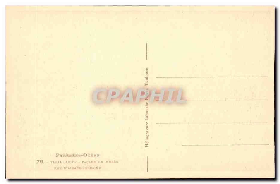 Toulouse - La Rue d'Alsace Lorraine - CPA  — Verso