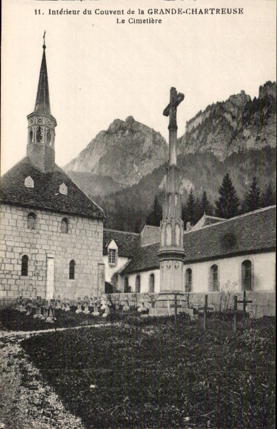 Intérieur du Couvent de la Grande-Chartreuse — Le Cimetière — Éditeur non identifié, n° de série 11