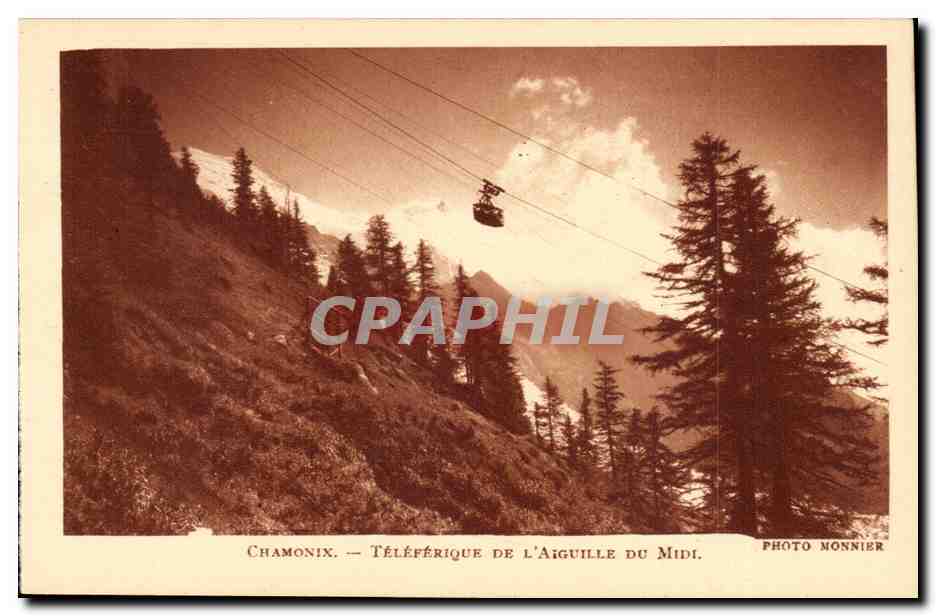 CPA Chamonix Teleferique de l'aiguille du Midi
