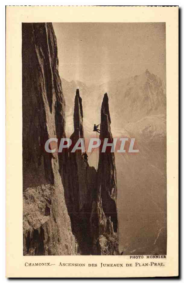 CPA Chamonix Mont Blanc Ascension des jumeaux de Plan Praz