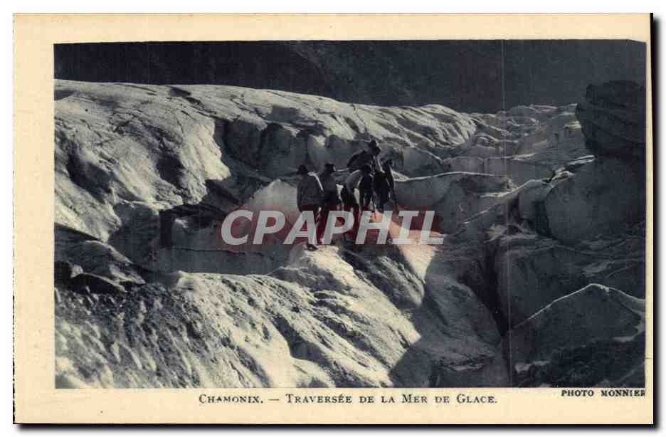CPA Chamonix Traversee de la mer de glace