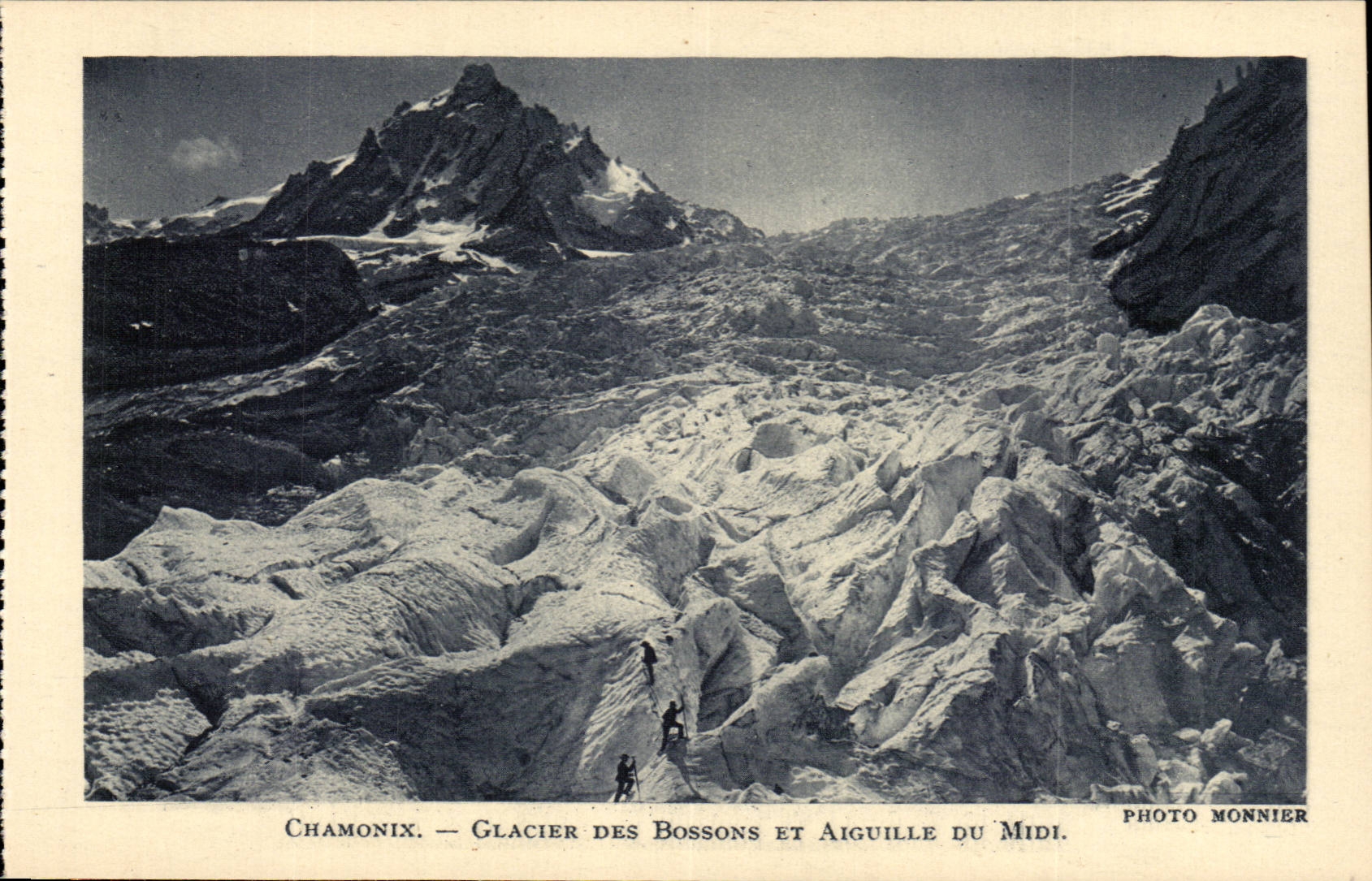 CPA Chamonix Glacier des Bossons et aiguille du Midi