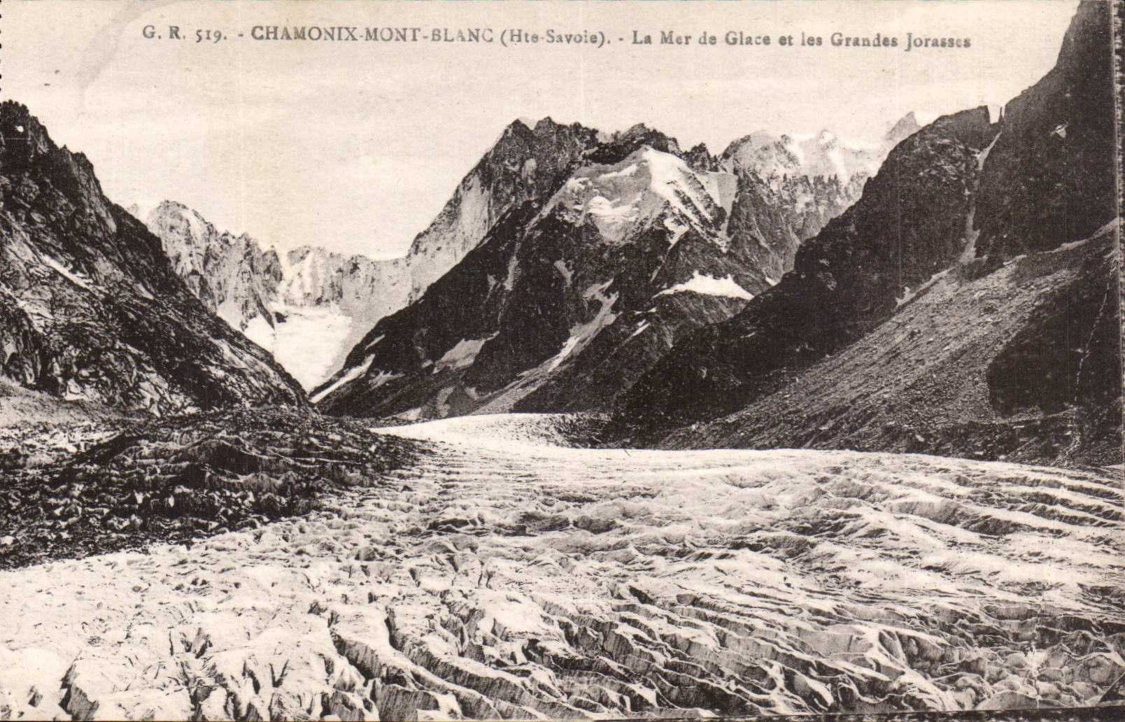 CPA Chamonix Mont Blanc La mer de glace et les grandes Jorasses