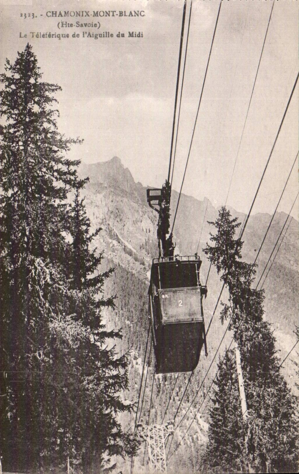 Chamonix mont Blanc CPA le teleferique de l'aiguille du midi