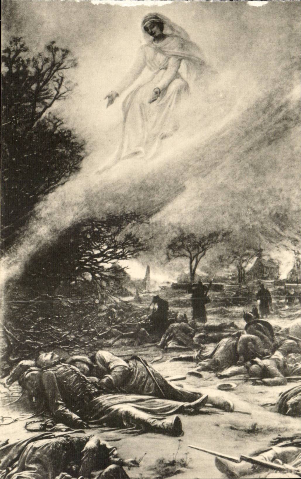 Loigny-la-Bataille — Chapelle latérale, côté de l'Évangile — Peinture de Lionel Royer