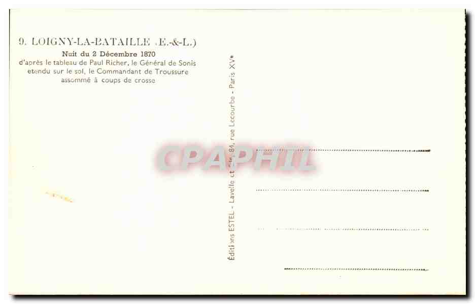 Loigny-la-Bataille — Nuit du 2 décembre 1870 — Éditions E.&L. Paris — Reverso