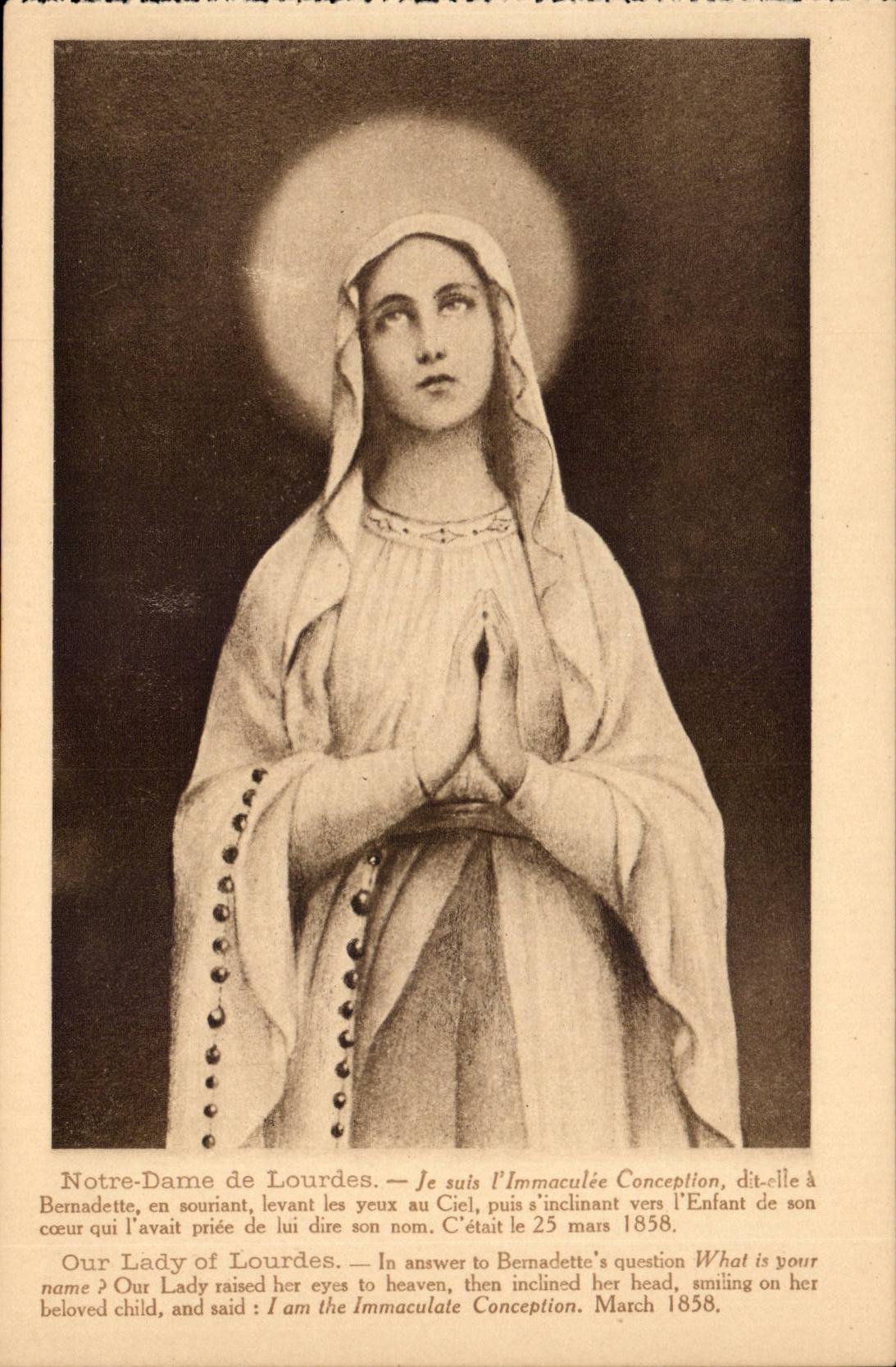 Notre DAme de lourdes CPA Immaculee conception
