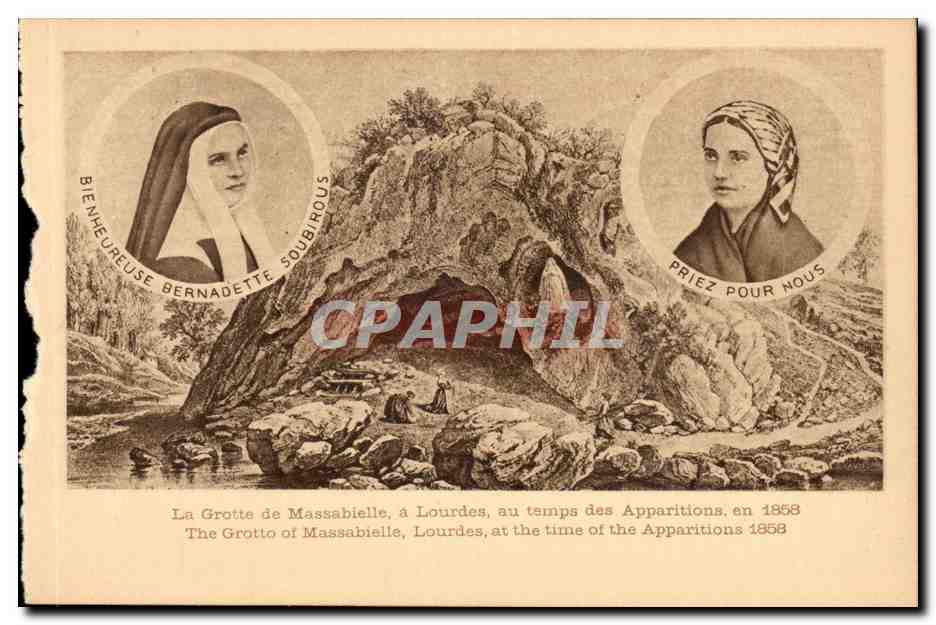CPA La grotte de Massabiele a Lourdes au temps des apparitions en 1858