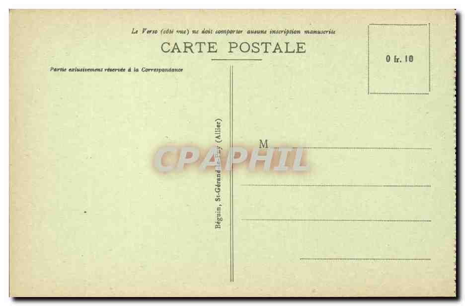 Bourbon l'archambault CPA L'etablissement thermal — Verso