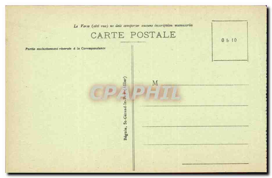 Bourbon L'Archambault - Environs de Moulins - Donjon de XV siecle - CPA  — Rückseite