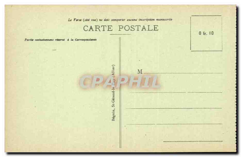 Bourbon L'Archambault - Le Moulin et le Chateau - CPA  — Rückseite