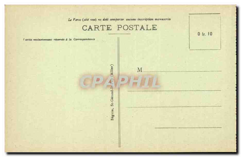 Bourbon L'Archambault - Environs de Moulins - CPA  — Rückseite