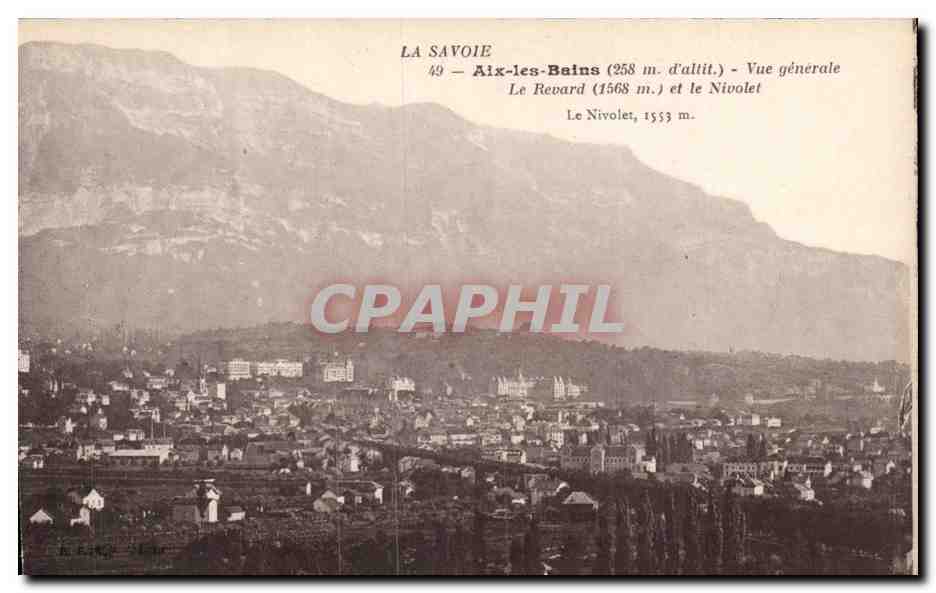 Aix les Bains - Vue Generale le Revard et le Nivolet - CPA 
