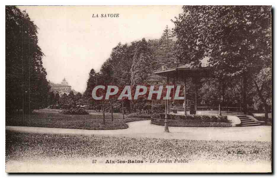 Aix les Bains - Le Jardin Pubic - CPA 