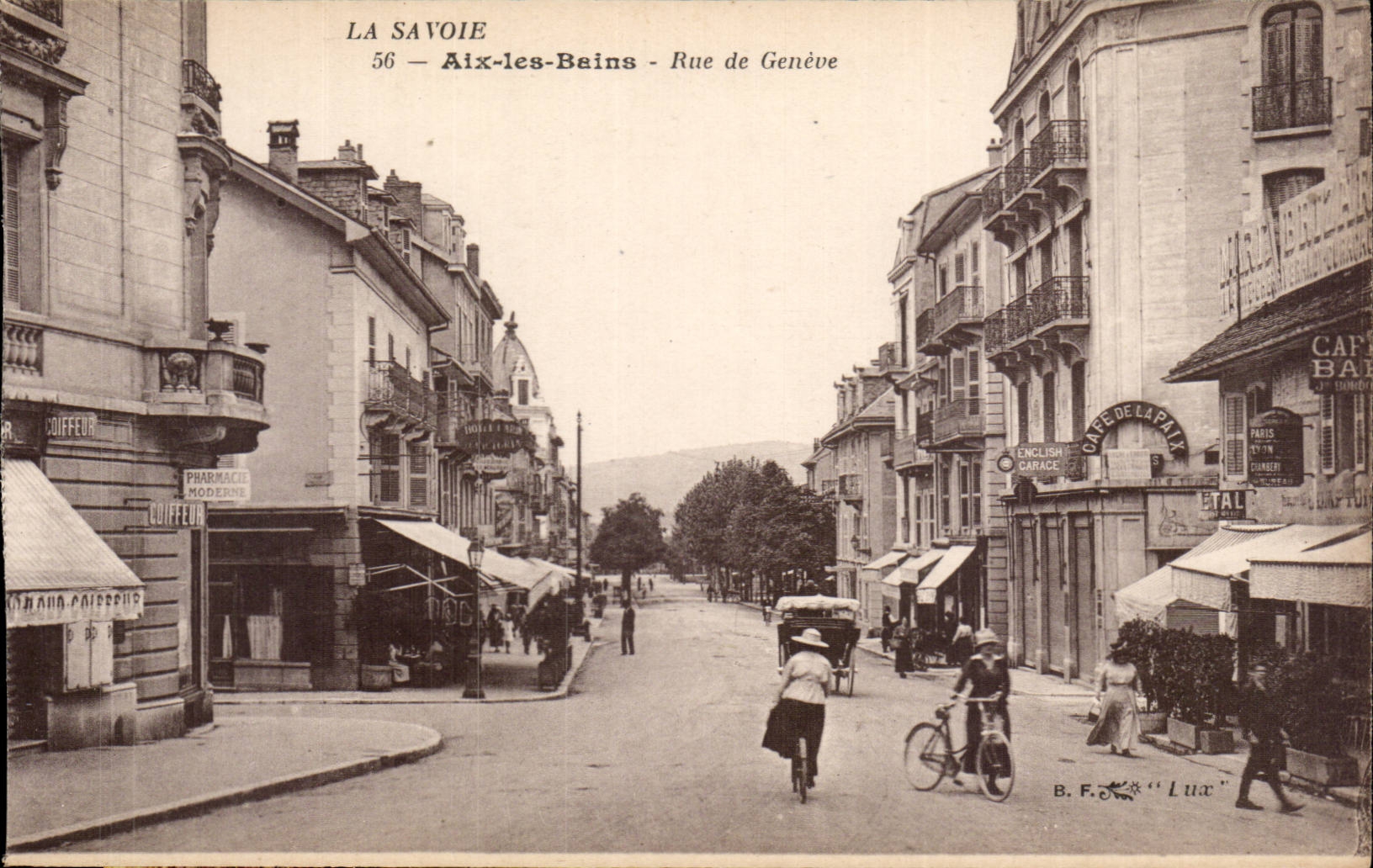 Aix les Bains - Rue de Geneve - velo - cyclisme - CPA 