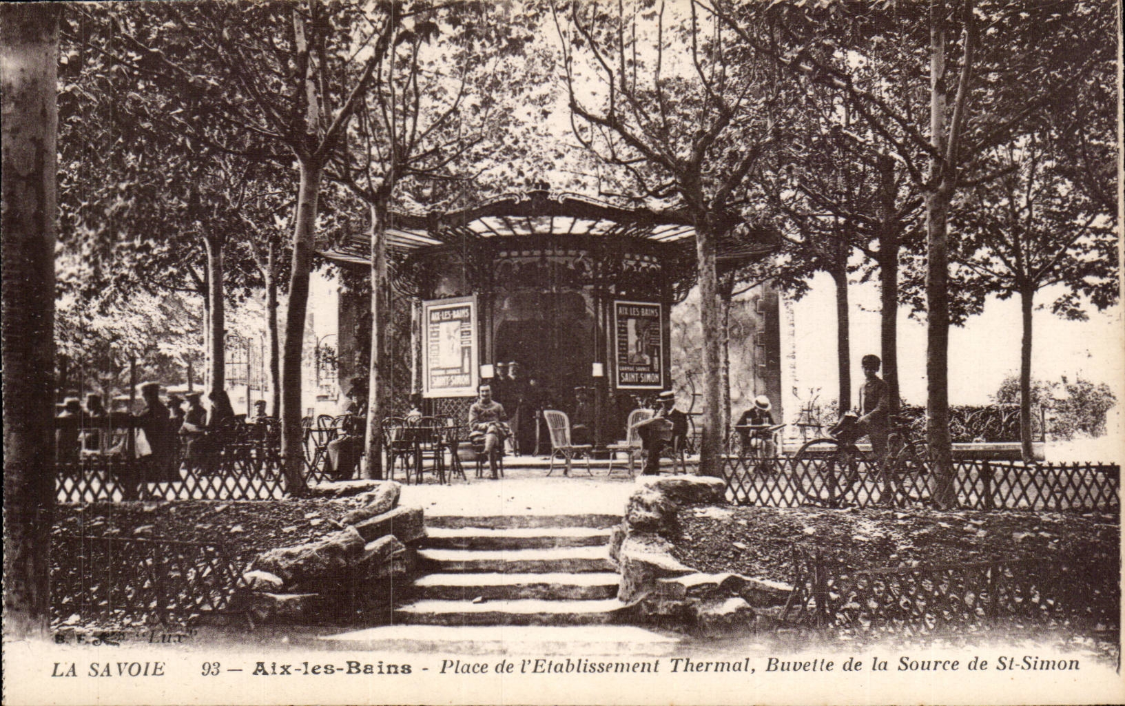 Aix les Bains - Buvette de la Source St Simon - Place et Etablissement Thermal - CPA 