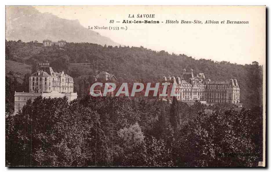 Aix les Bains - Hotels Beau-Site Albion et Bevnaseon - CPA 