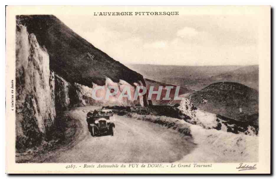 L'Auvergne pittoresque — Route Automobile du Puy de Dôme, Le Grand Tournant — Galeries de Jaude, n°4287