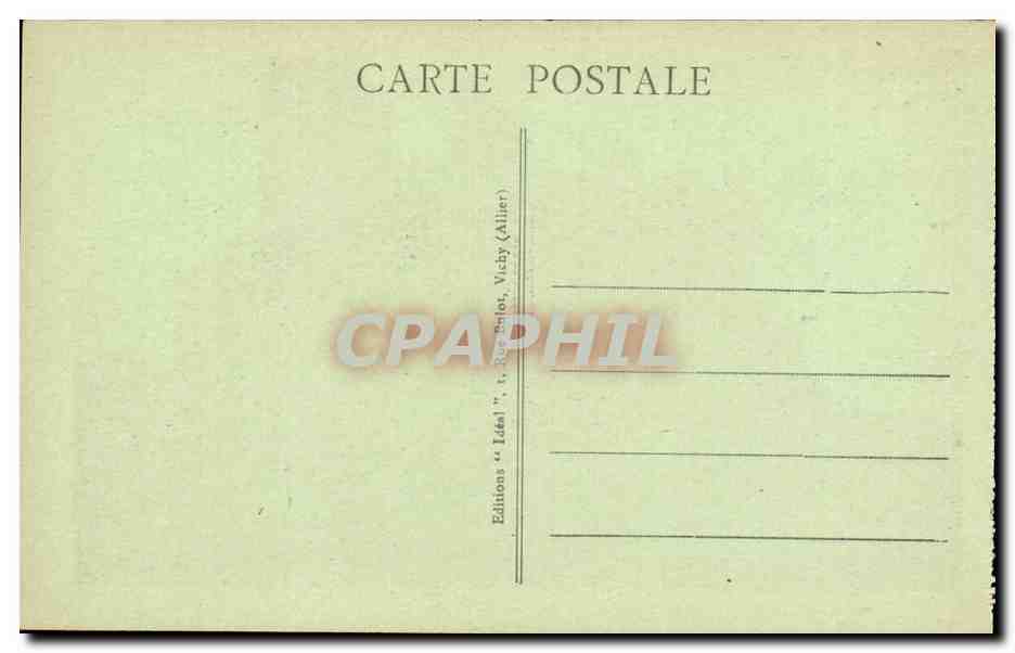 L'Auvergne pittoresque — Près de la Plage du Lac Chambon — La Grande Forêt de Sapins — Éditeur Ideal, n° 3389 — Verso