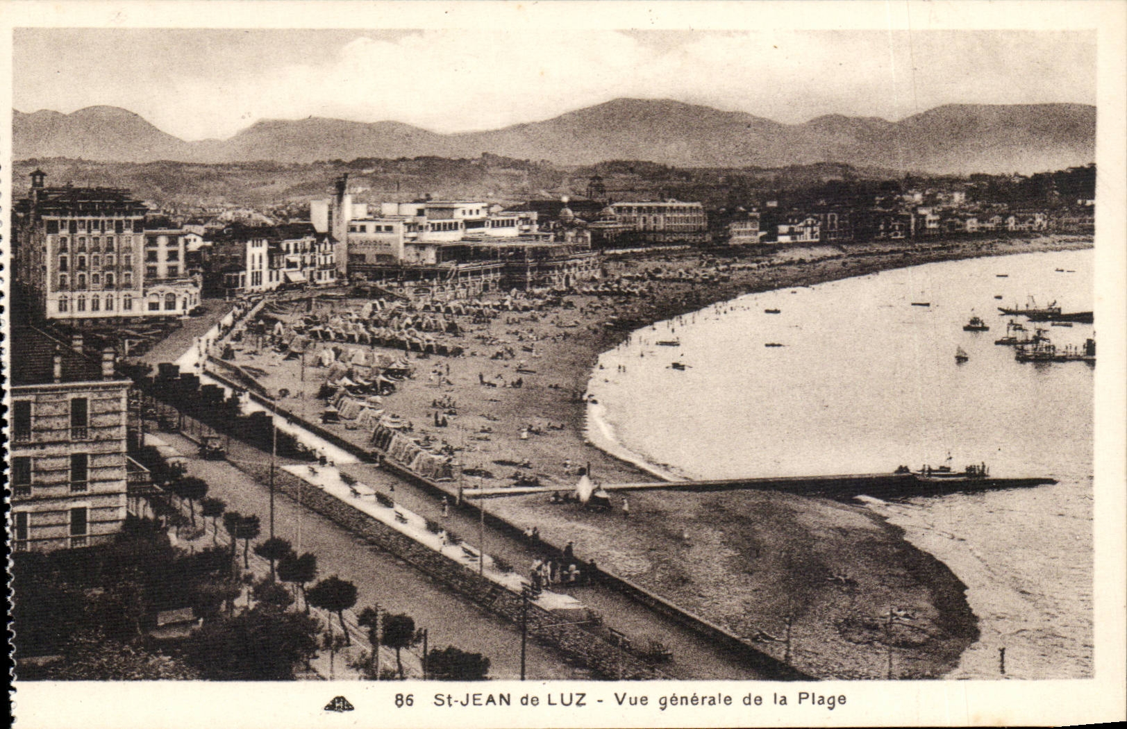Saint Jean de Luz CPA Vue generale de la plage