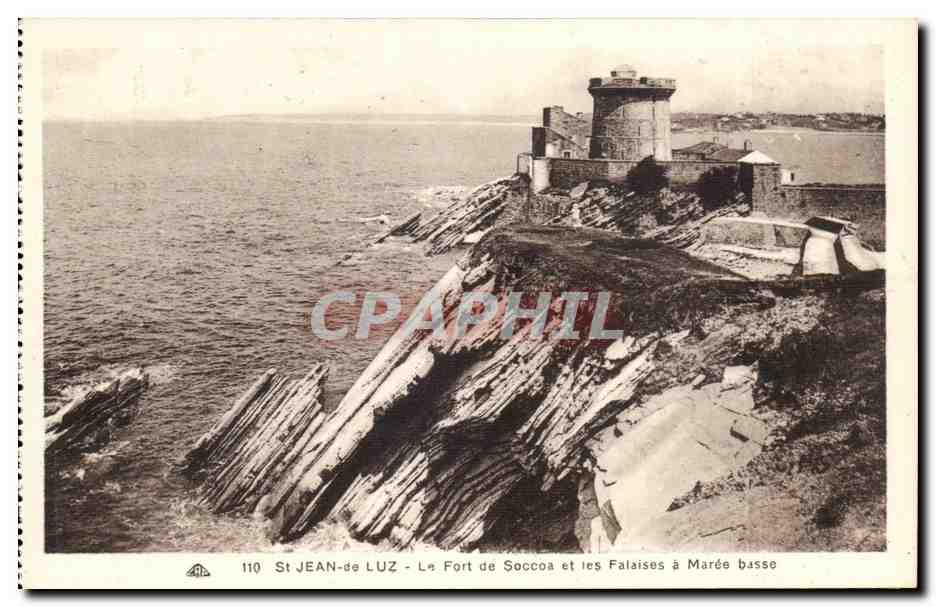 St JEAN-de LUZ - Il Forte di Soccoa e le Scogliere a Marea Bassa