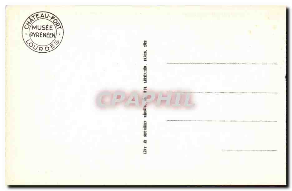 Lourdes - Le Chateau Fort - Interieur de la Chapelle CPA  — Verso