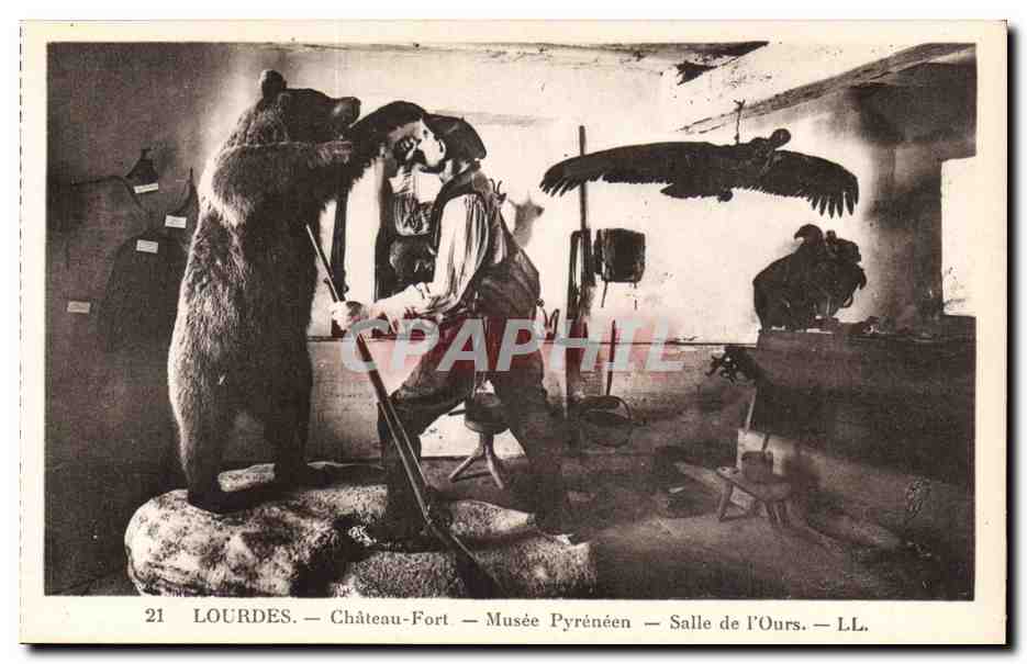Lourdes - Le Chateau Fort - Salle de l'Ours - Musee Pyreneen - CPA 