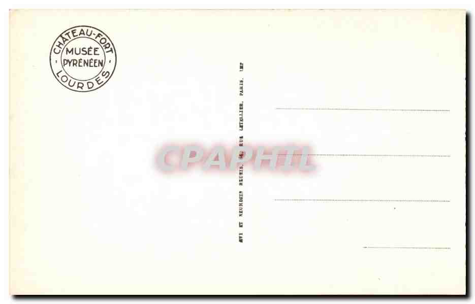 Lourdes - Le Chateau Fort Le Grand Donjon - CPA  — Verso